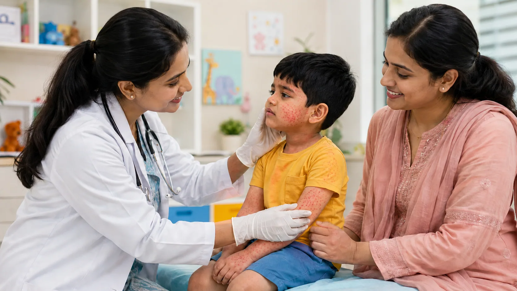 Pediatric skin infection care Tirupati